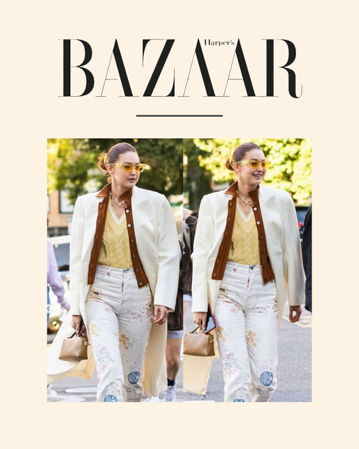 Harpers Bazaar featuring Public Habit and Gigi Hadid